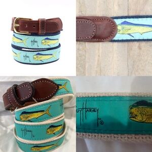 Guy Harvey Blue Fish Pattern Belt